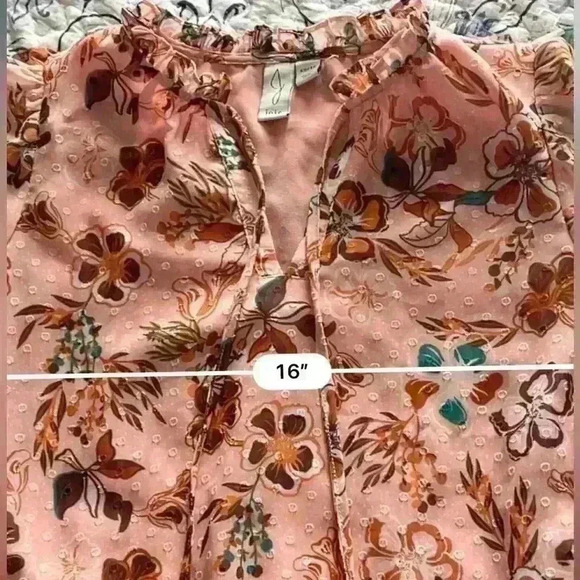 Joie long sleeve sheer floral blouse size XS - Picture 7 of 7